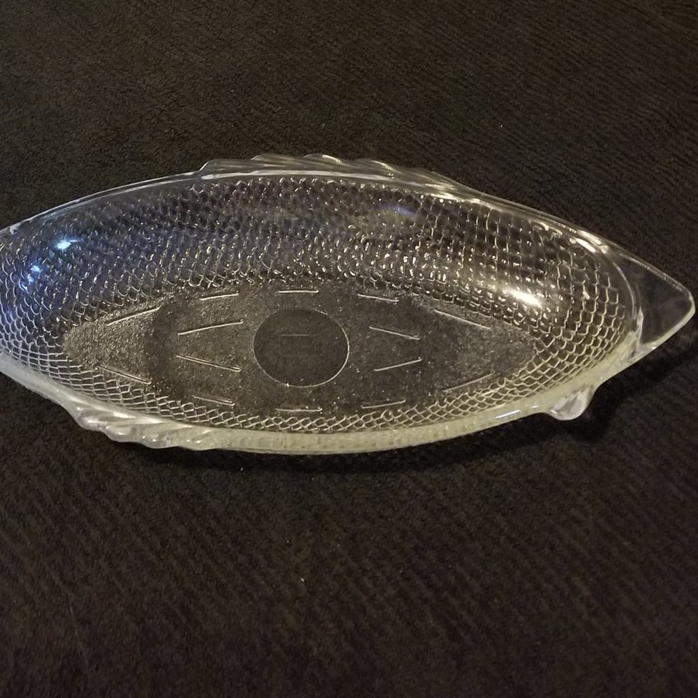 Vtg '61 Glasbake Glass Fish Baker Serving Dish